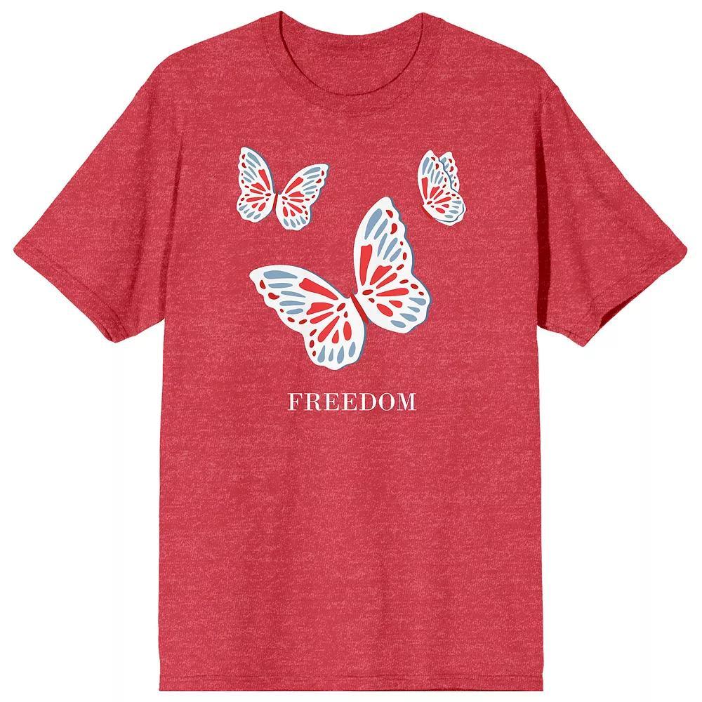 Men's Americana Butterflies Tee, Size: XXL, Red Product Image