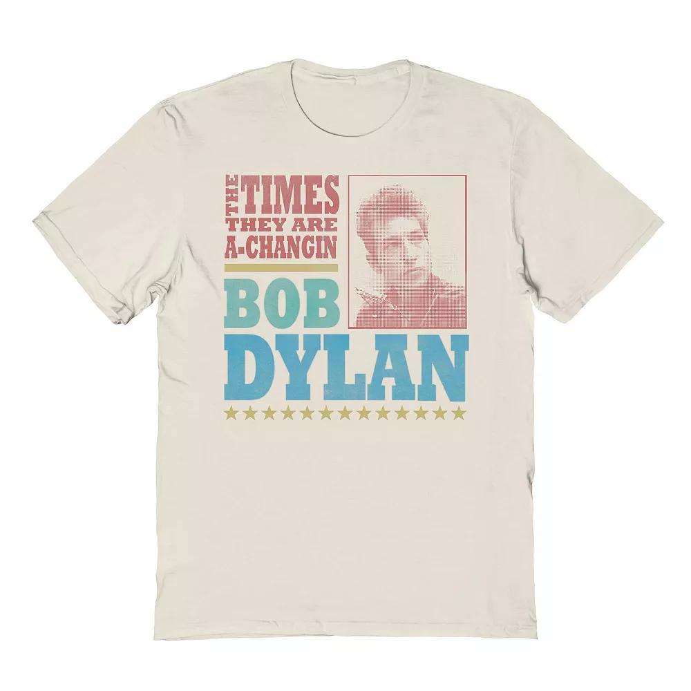 Men's Bob Dylan Times Changin Graphic Tee, Size: XL, Beige Khaki Product Image