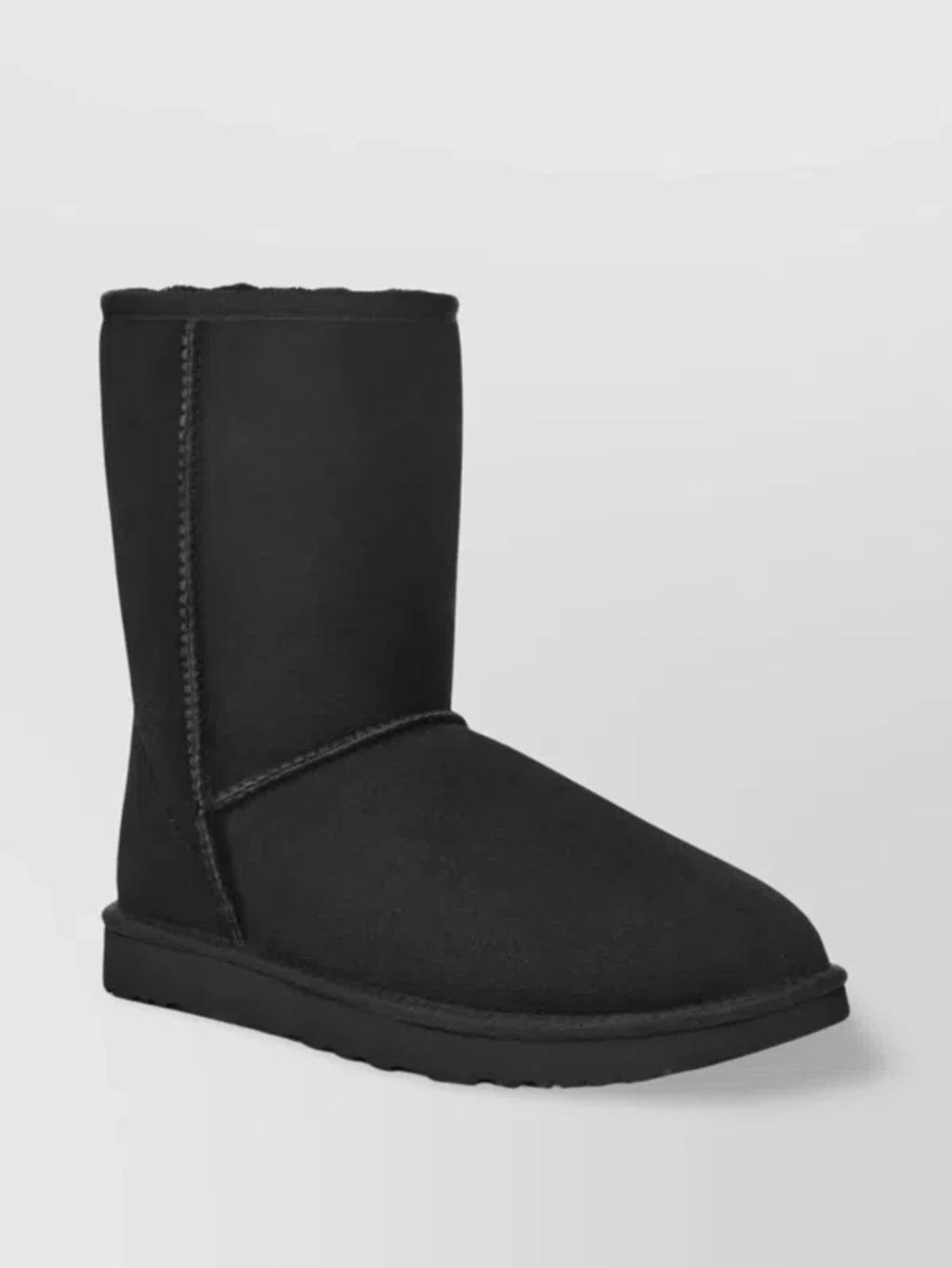 UGG Classic Short Leather Water Resistant Boot In Black Product Image