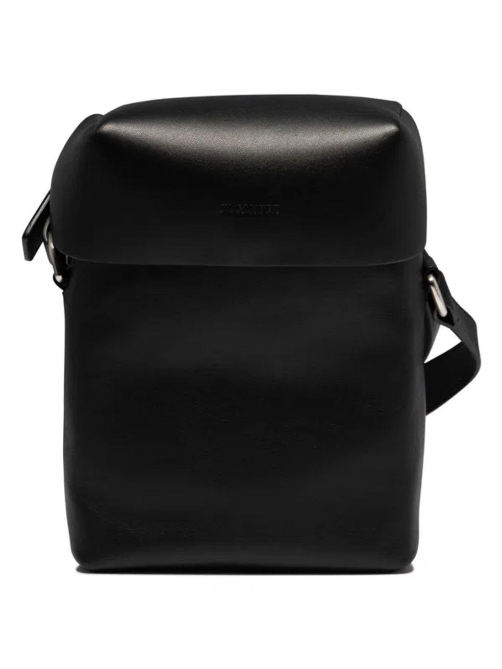 JIL SANDER Men's "small Lid" Crossbody Bag In Black Product Image
