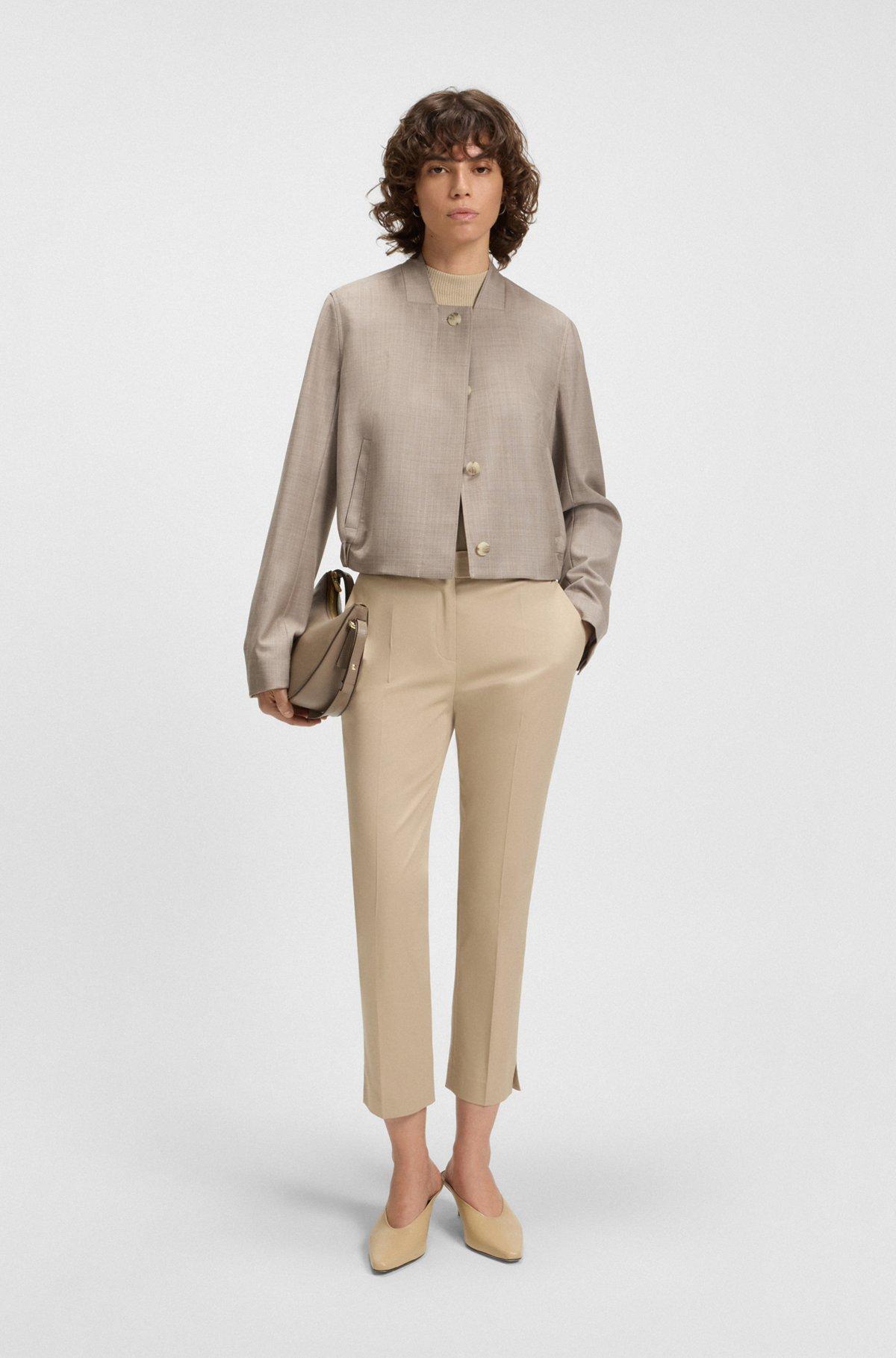 BOSS - Slim-fit pants in stretch cotton - Light Beige Product Image