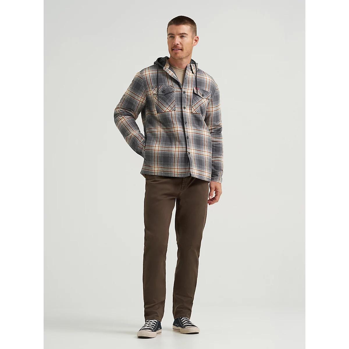 Men's Hooded Shirt Jacket in Frost Grey Product Image