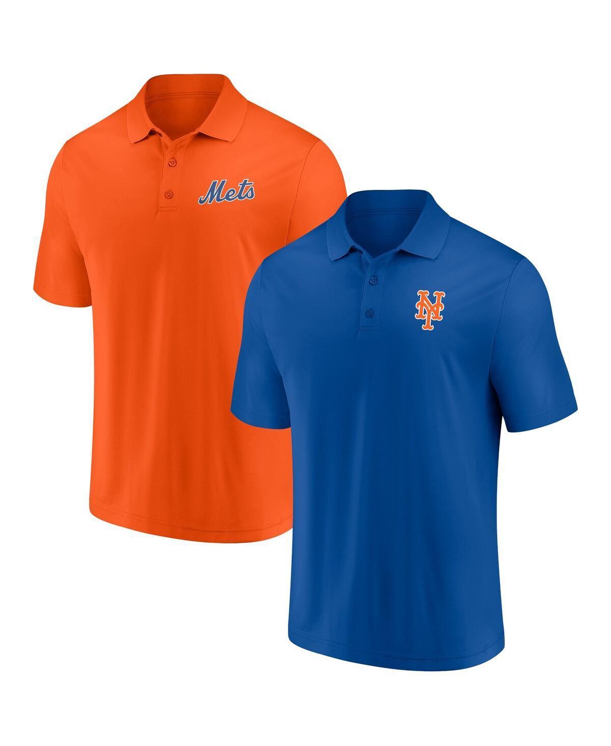 Men's Fanatics Branded Royal/Orange New York Mets Dueling Logos Polo Combo Set, Size: Medium, Blue Product Image