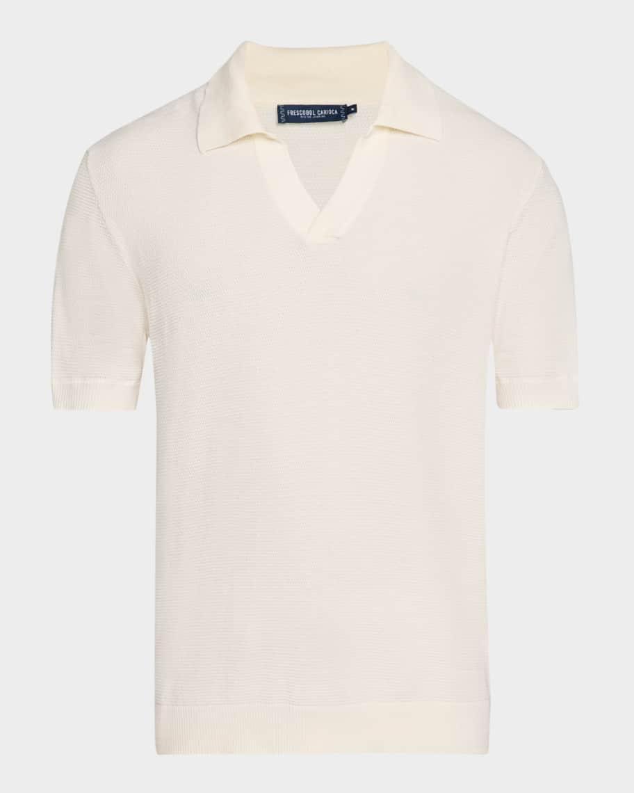 Mens Rino Cotton and Silk Knit Polo Shirt Product Image
