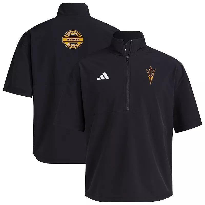 Men's adidas Black Mississippi State Bulldogs 2024 Half-Zip Short Sleeve Training Jacket, Size: Small, Mst Black Product Image