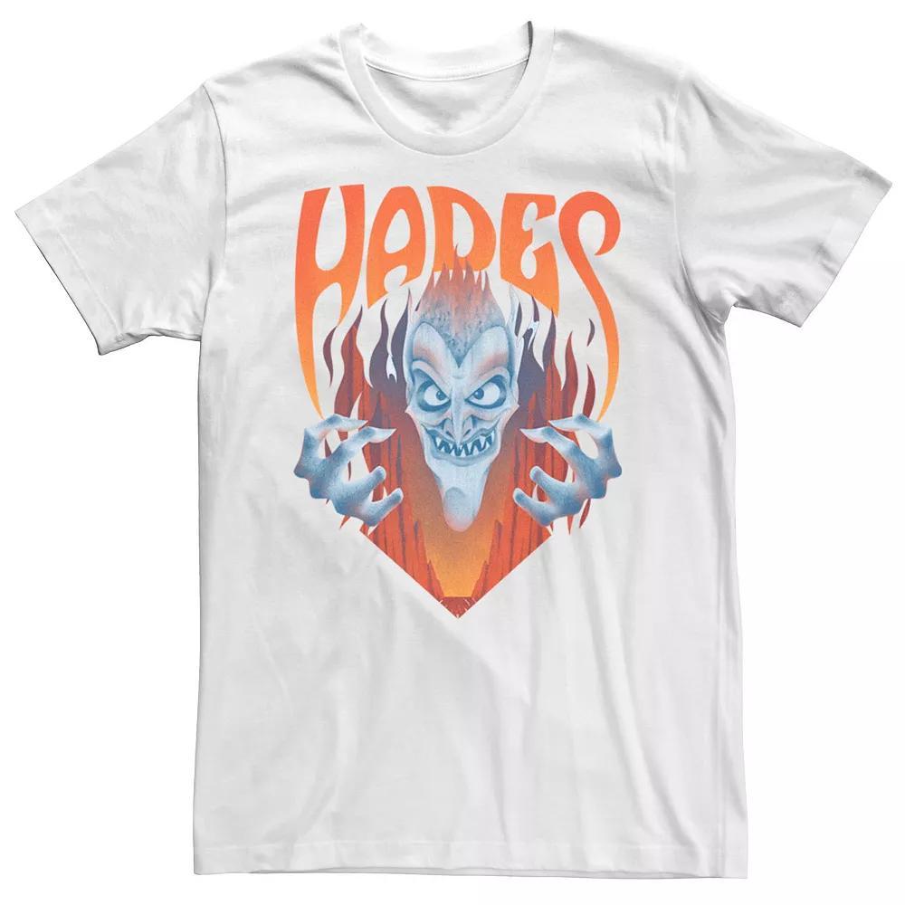 Disney's Hercules Angry Hades Flames Portrait Logo Men's Tee, Size: XL, White Product Image