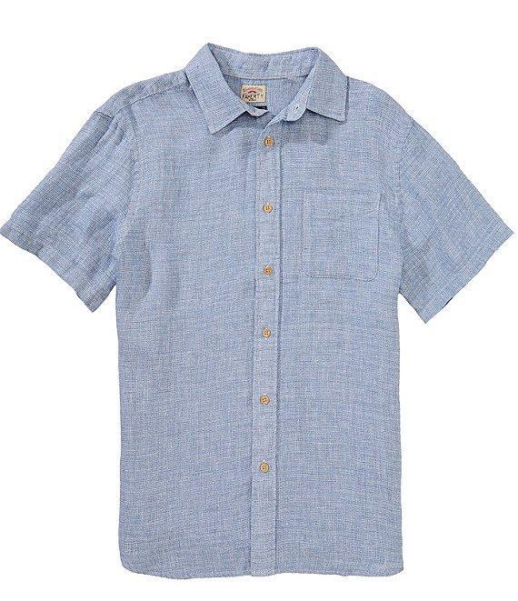 Faherty Palma Linen Short Sleeve Woven Shirt Product Image