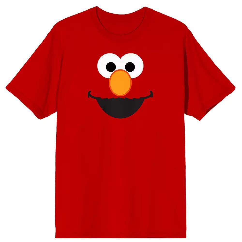 Men's Sesame Street Elmo Face Graphic Tee, Size: Large, Red Product Image