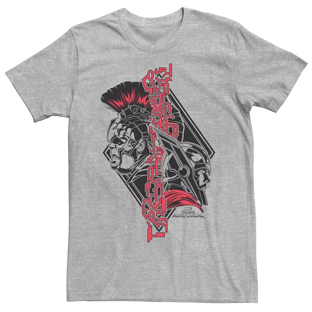Men's Marvel Thor Ragnarok Hulk Back to Back Head to Head Tee, Size: XXL, Athlc Hthr Product Image