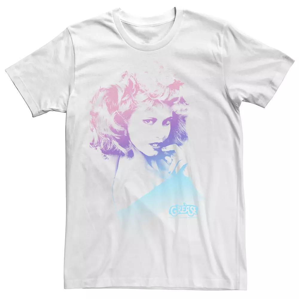 Men's Grease Sandy Halftone Gradient Portrait Tee, Size: XL, White Product Image