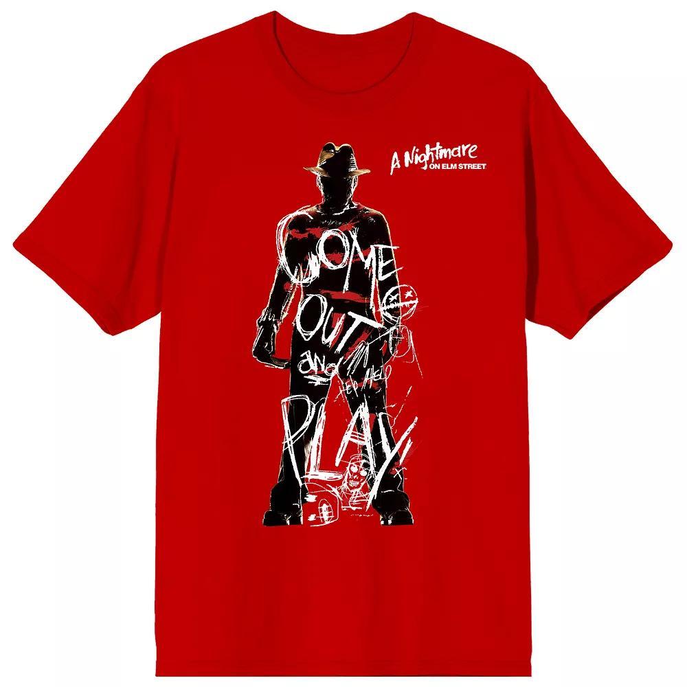 Men's Nightmare On Elm Street Play Tee, Size: Small, Red Product Image