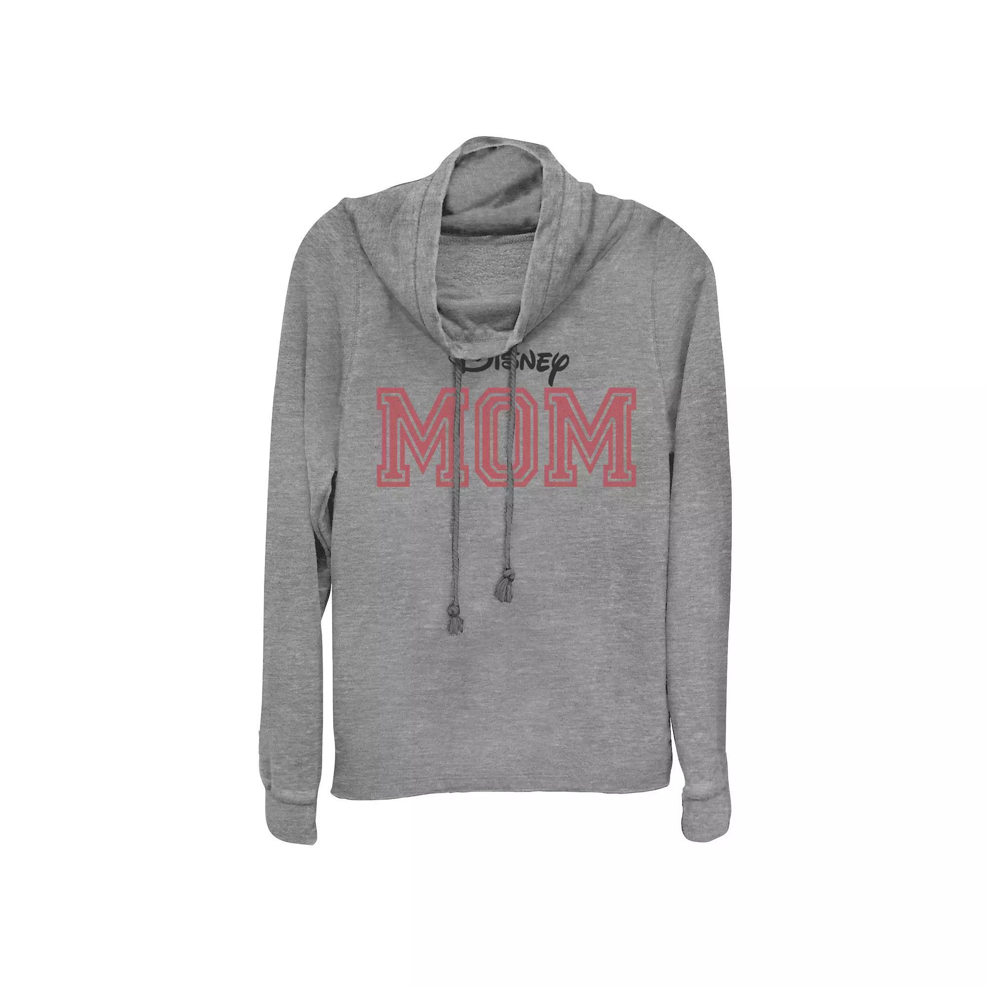 Juniors' Disney Mickey Mouse Psychedelic Peace Cowlneck Graphic Lightweight Long Sleeve, Girl's, Size: XL, Gray Grey Product Image
