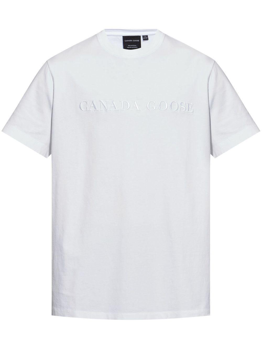 CANADA GOOSE Open-necked Black Shirt In White Product Image