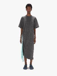 SATIN T-SHIRT DRESS in grey | JW Anderson US  Product Image