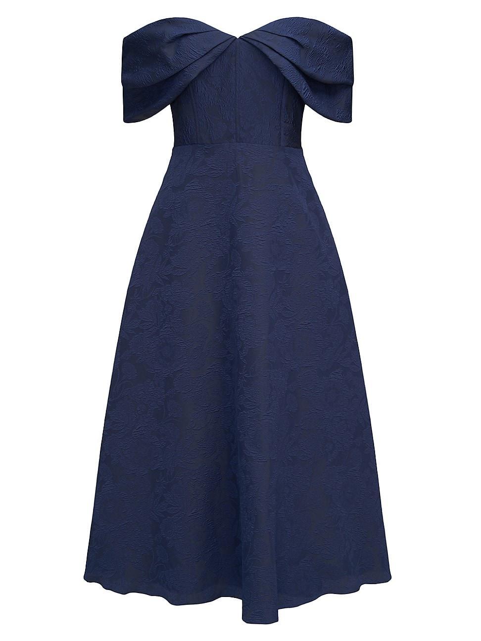 Womens Fiona Cloud Floral Jacquard Midi-Dress Product Image