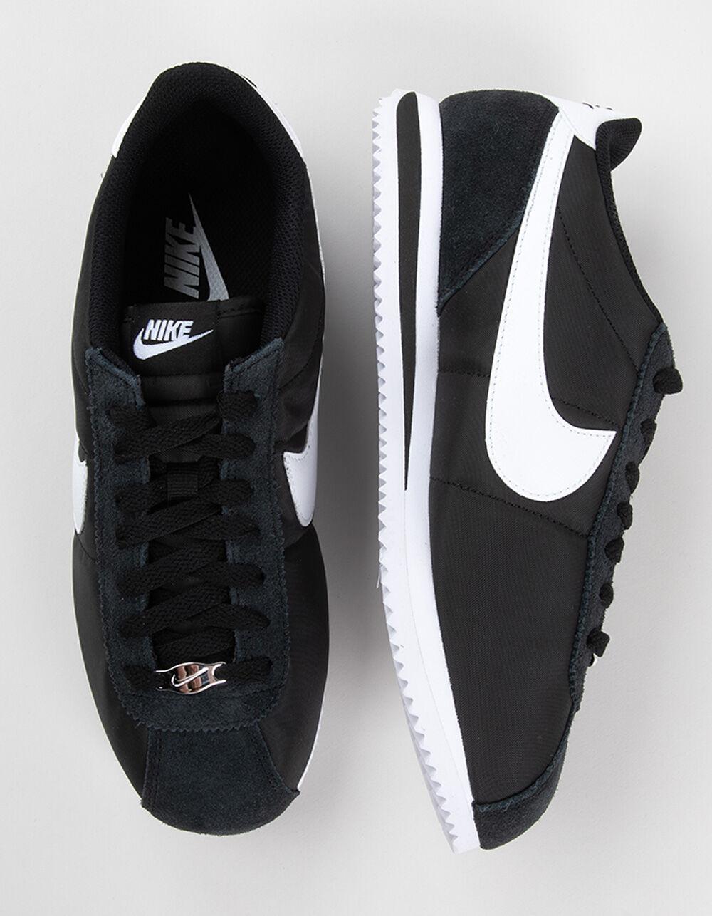 NIKE Cortez Textile Mens Shoes - BLK/WHT Product Image