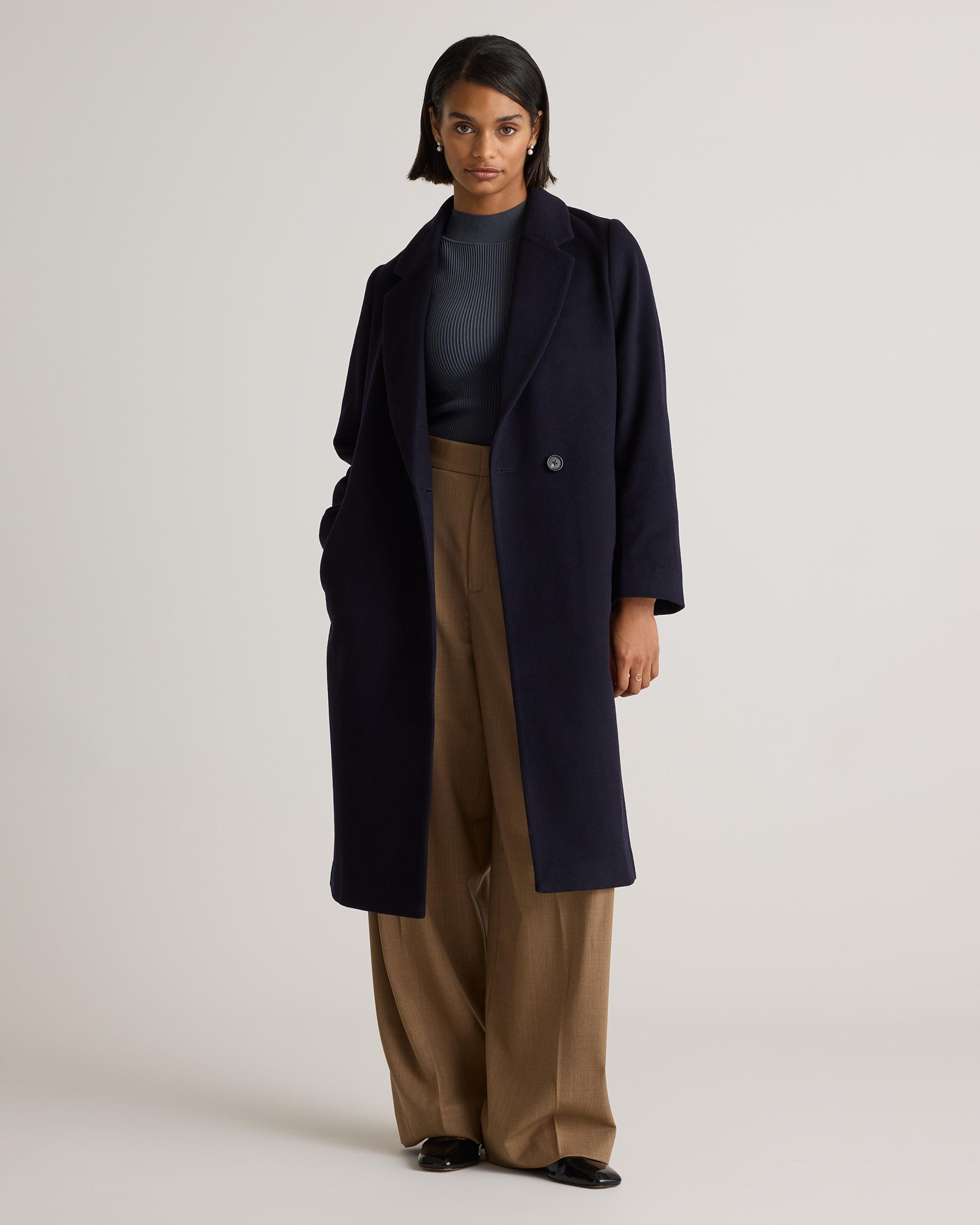 Quince | Women's Italian Wool Classic Single-Breasted Coat Wool/Nylon Product Image