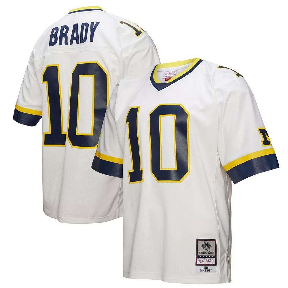 Men's Mitchell & Ness Tom Brady White Michigan Wolverines 1999 Legacy Jersey, Size: Small Product Image