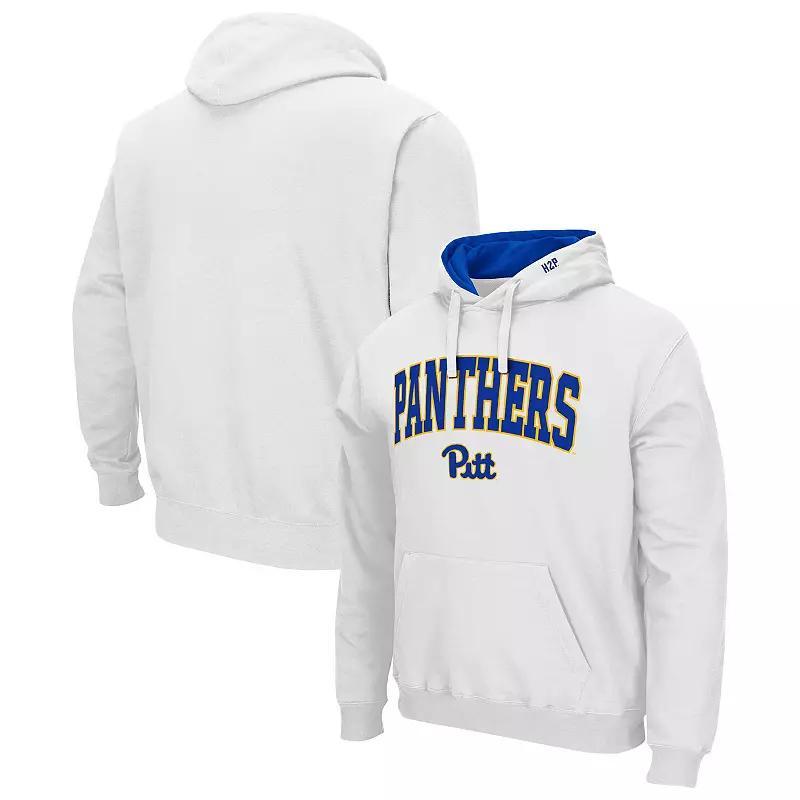 Men's Colosseum White Pitt Panthers Arch & Logo 3.0 Pullover Hoodie, Size: XL Product Image