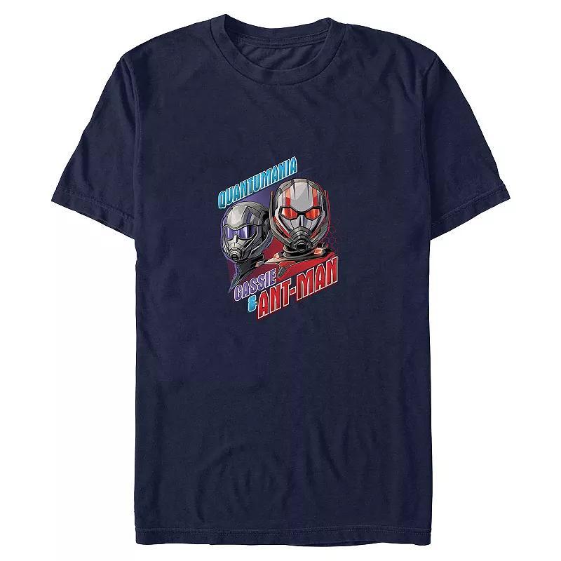 Men's Marvel Ant-Man And The Wasp: Quantumania Cassie And Ant-Man Helmets Tee, Size: Medium, Blue Product Image