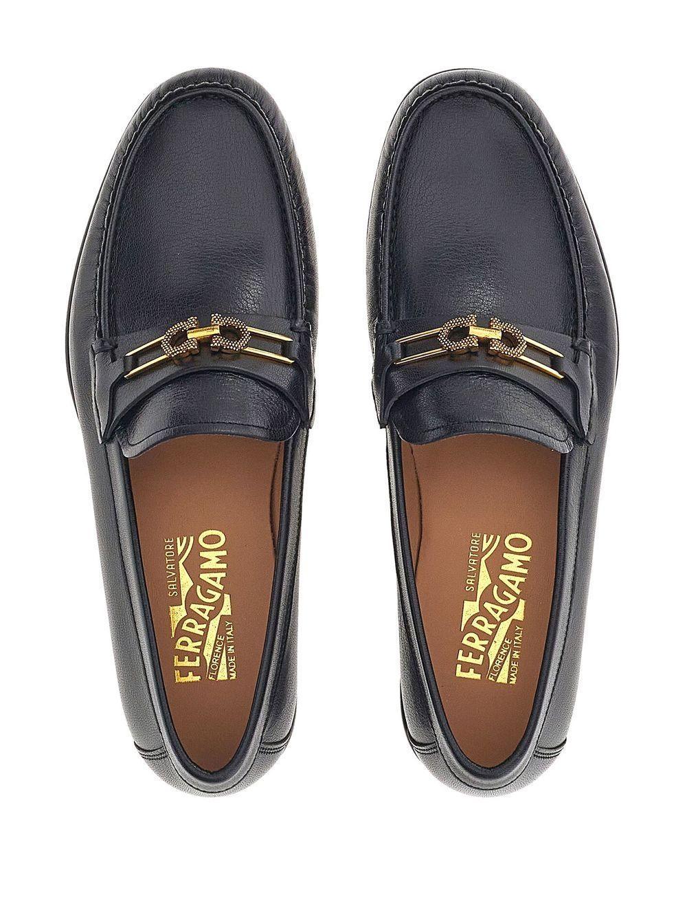 Gancini buckle loafers Product Image