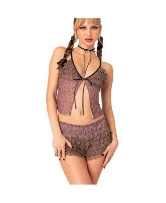 Edikted Womens Janis Floral Ruffled Tank Top Product Image