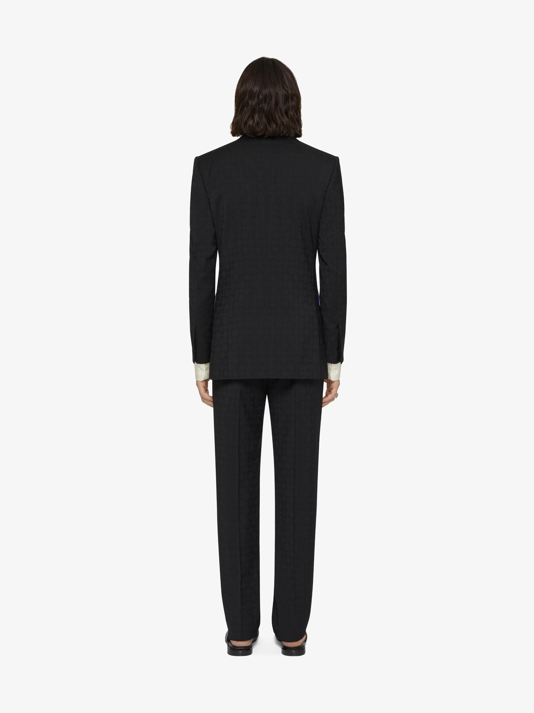 Slim fit tailored pants in monogram 72 jacquard Product Image