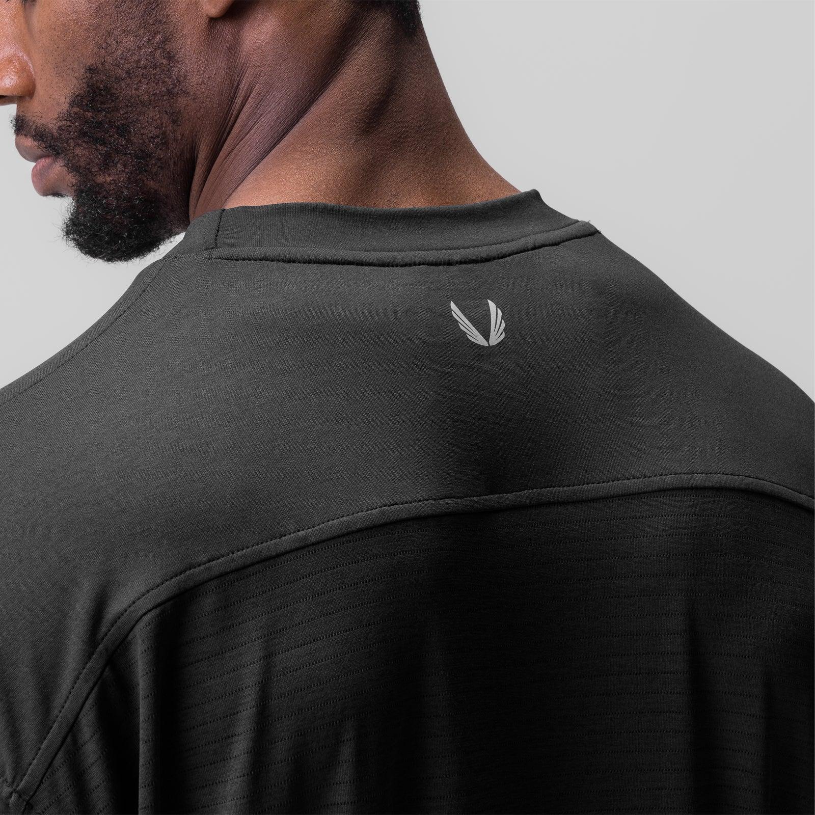 0841. 3D-Lite® 2.0 3/4-Sleeve Oversized Tee - Black "OTWR" Product Image