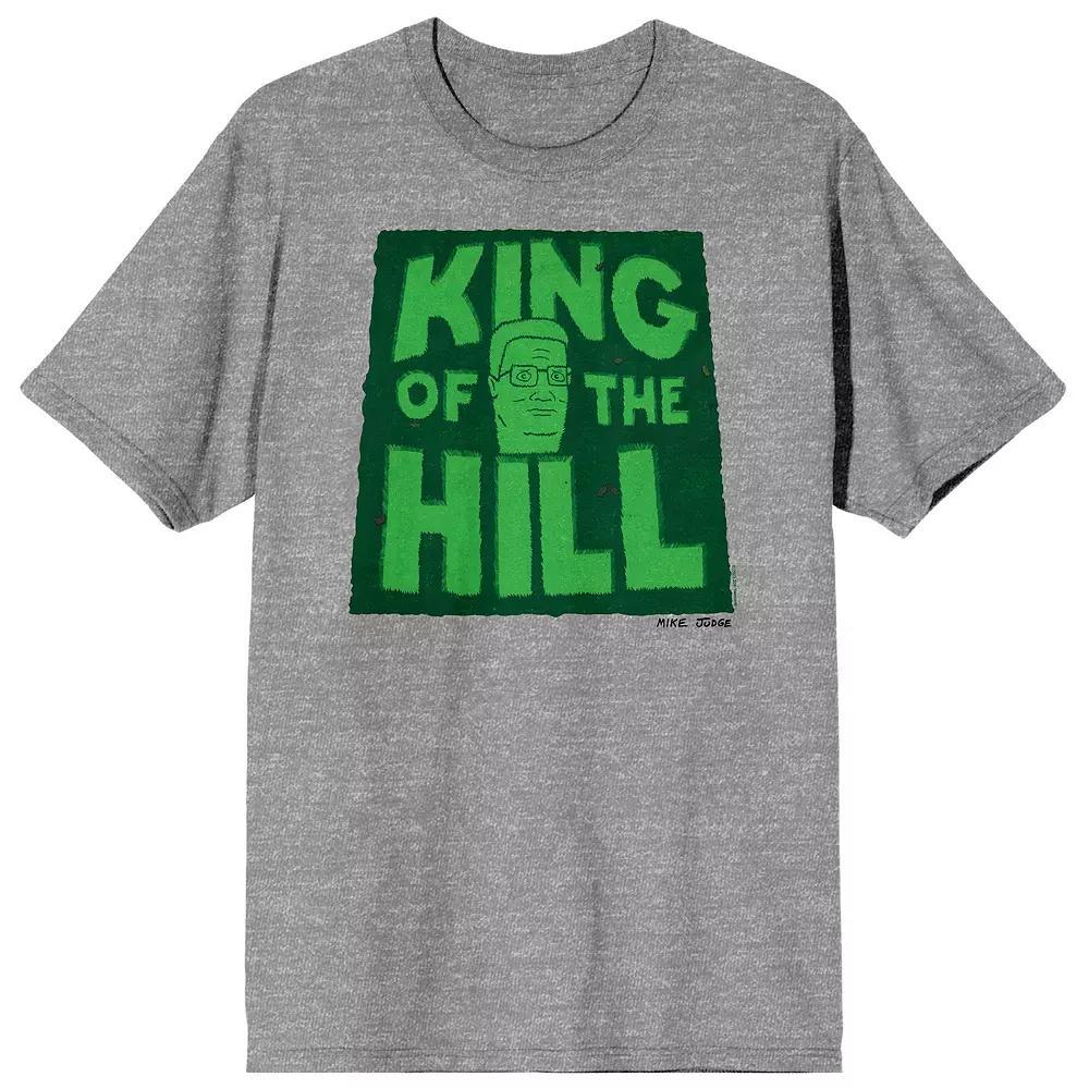 Men's King Of The Hill Logo Grass Short Sleeve Graphic Tee, Size: XL, Gray Product Image