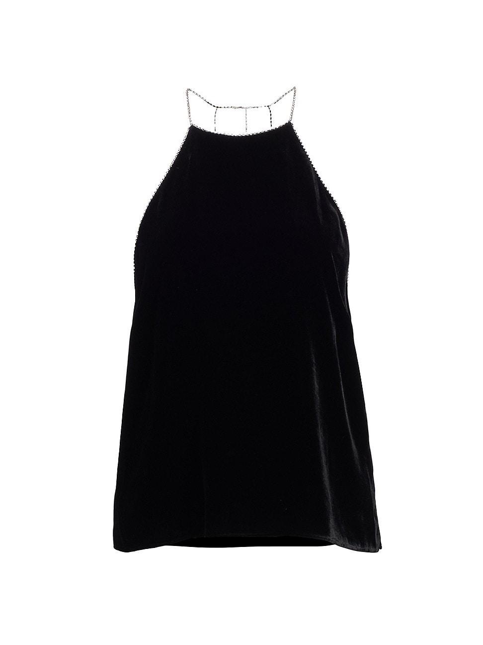 Womens Nashra Rhinestone Velvet Cami Product Image