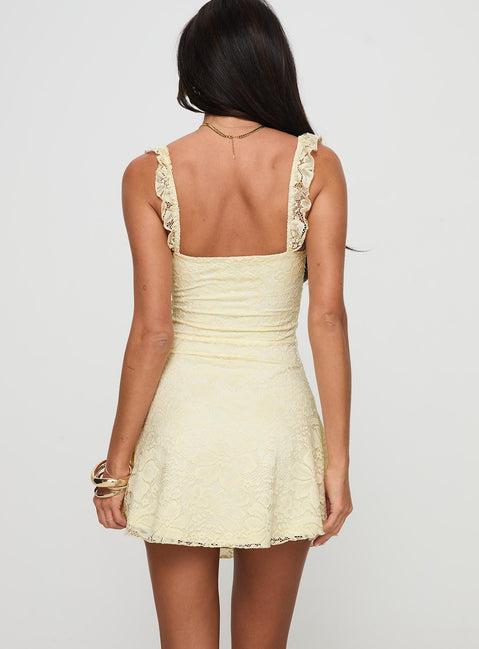 Beacall Mini Dress Lemon Product Image
