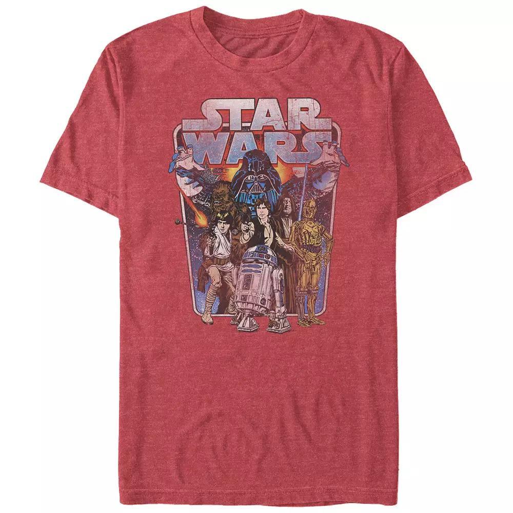 Big & Tall Star Wars Vintage Poster Graphic Tee, Men's, Size: 3XL, Red Grey Product Image