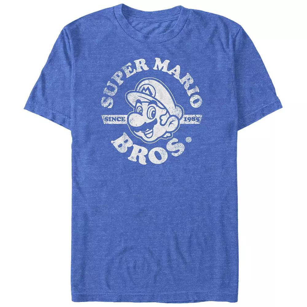 Big & Tall Super Mario Bros Since 1985 Graphic Tee, Men's, Size: 3XL, Royal Grey Product Image