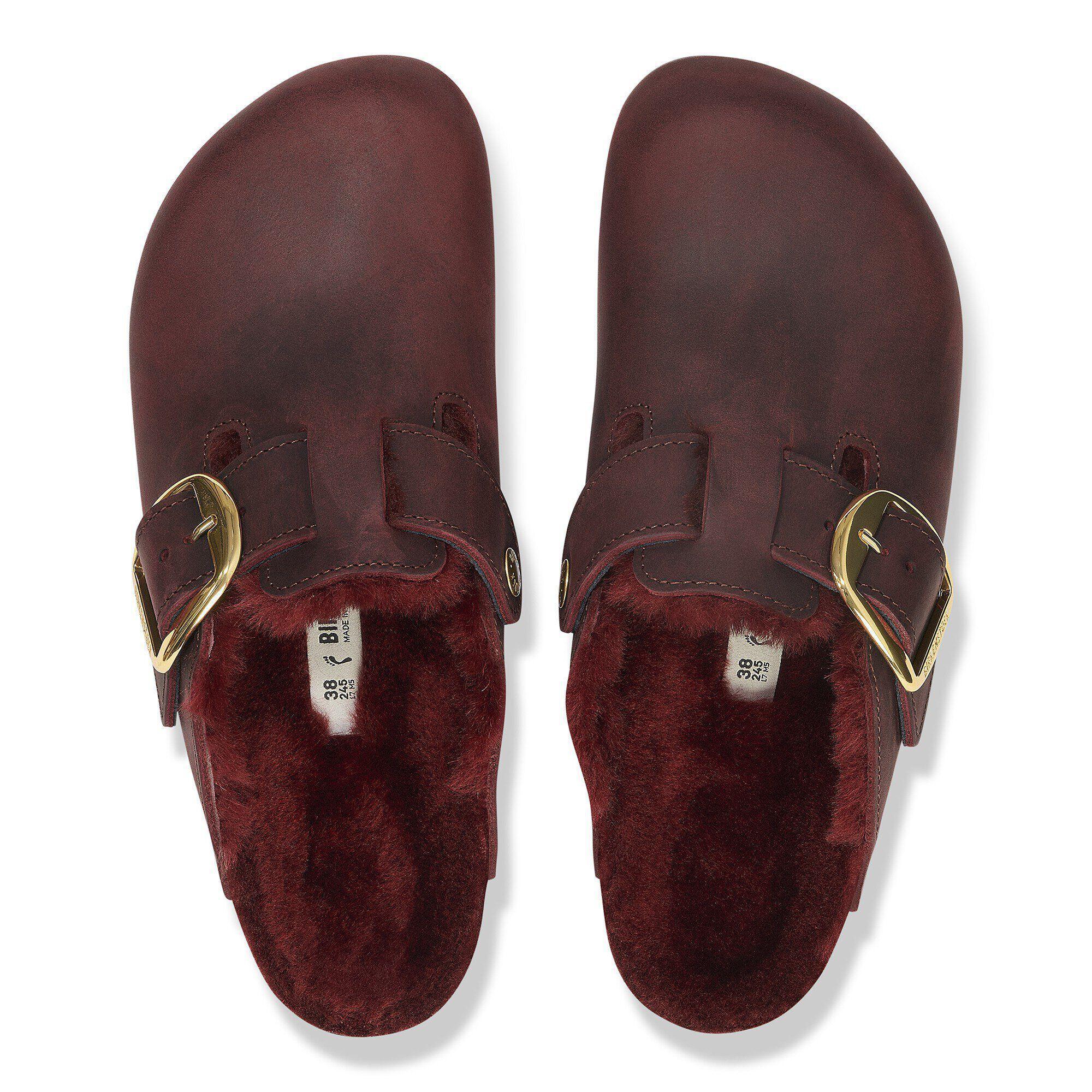 Boston Big Buckle Shearling Oiled Leather Zinfandel Product Image