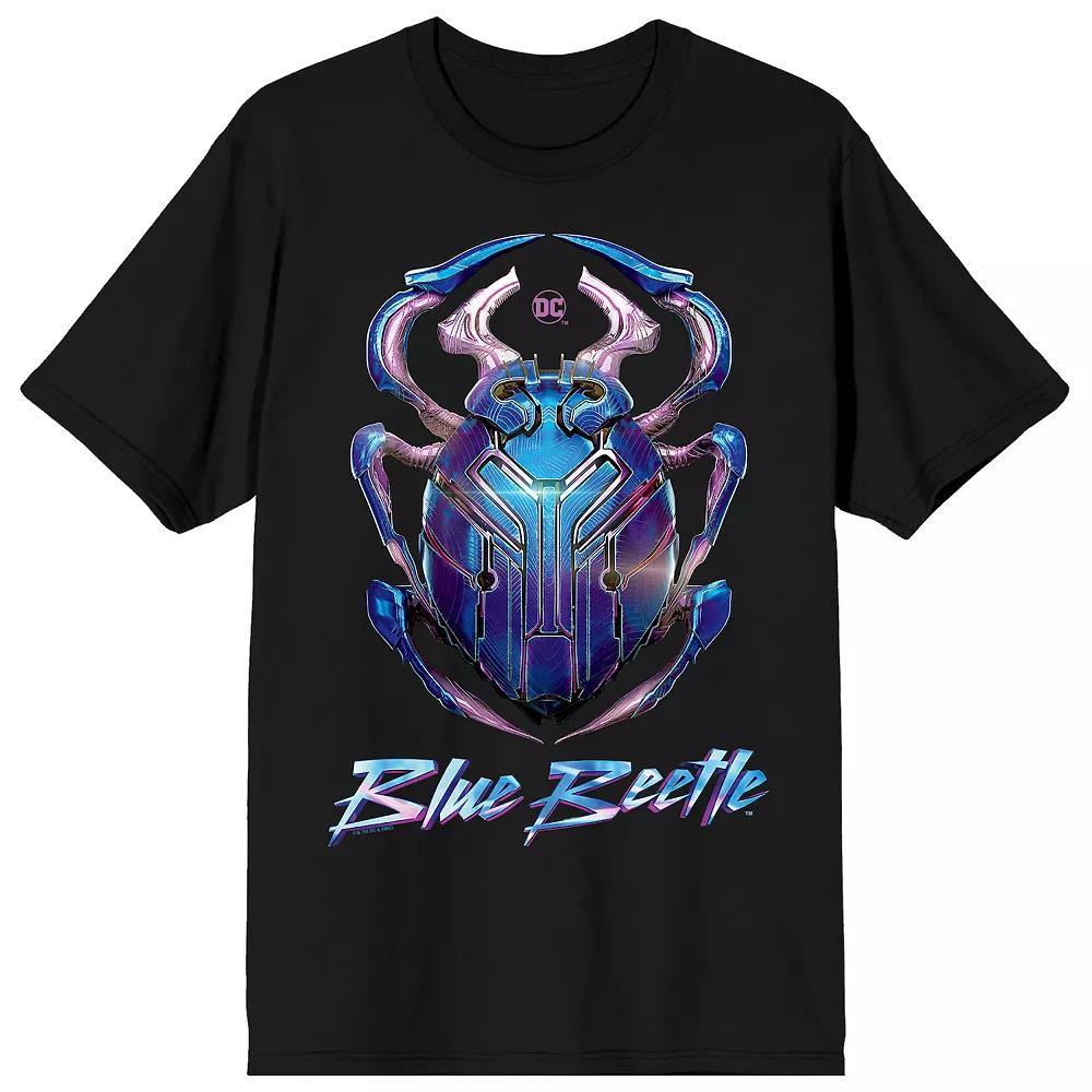 Men's Blue Beetle Superhero Logo Tee, Size: XXL, Black Product Image