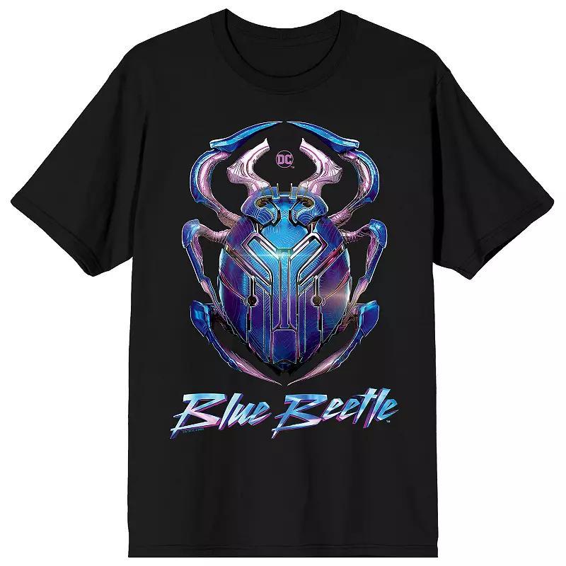 Men's Blue Beetle Superhero Logo Tee, Size: XXL, Black Product Image