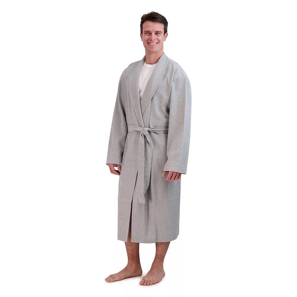 Big & Tall Hanes® Cotton Waffle Robe, Men's, Size: LT/XLT, Grey Gray Product Image