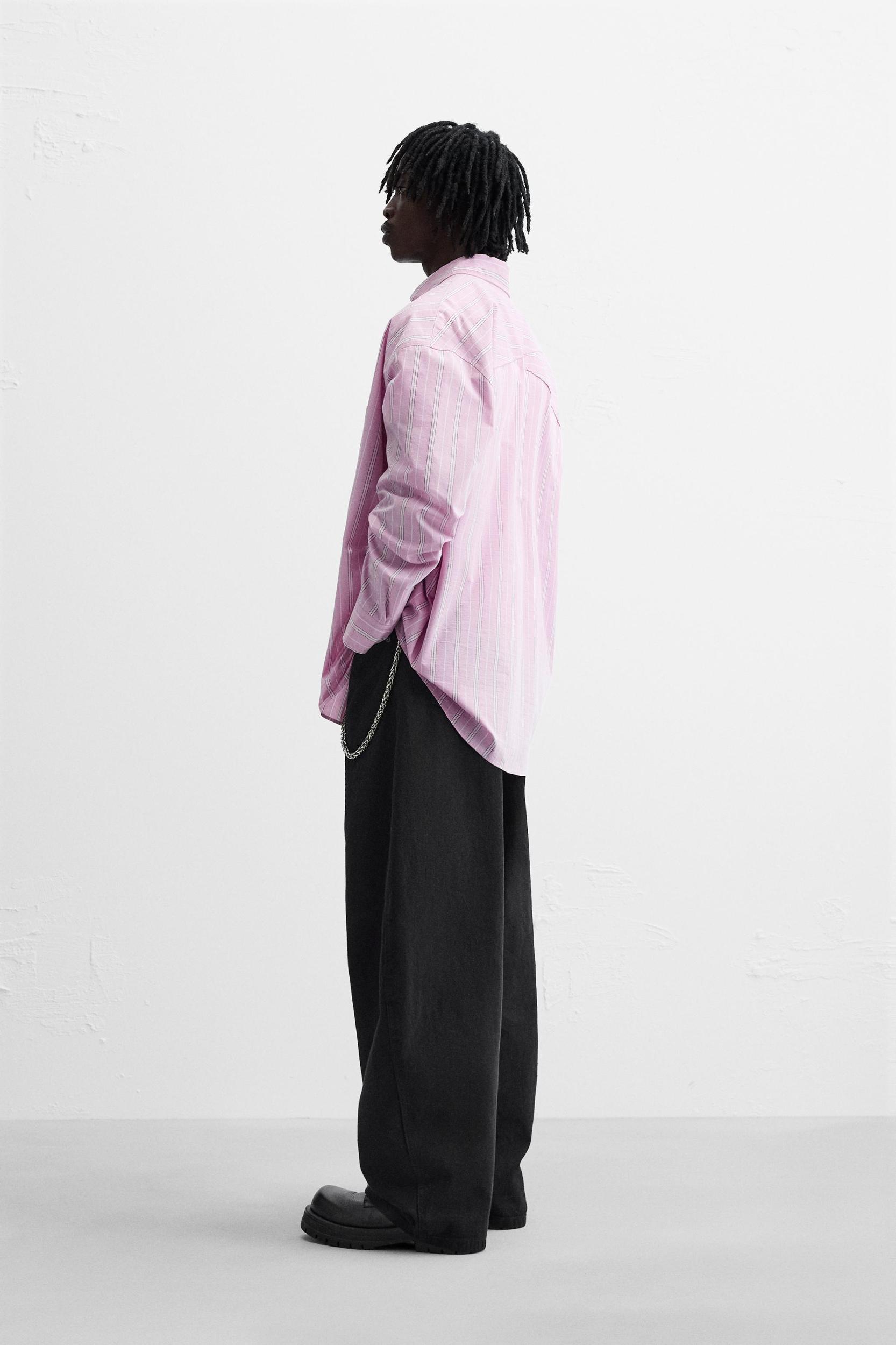 STRIPED RELAXED FIT SHIRT Product Image