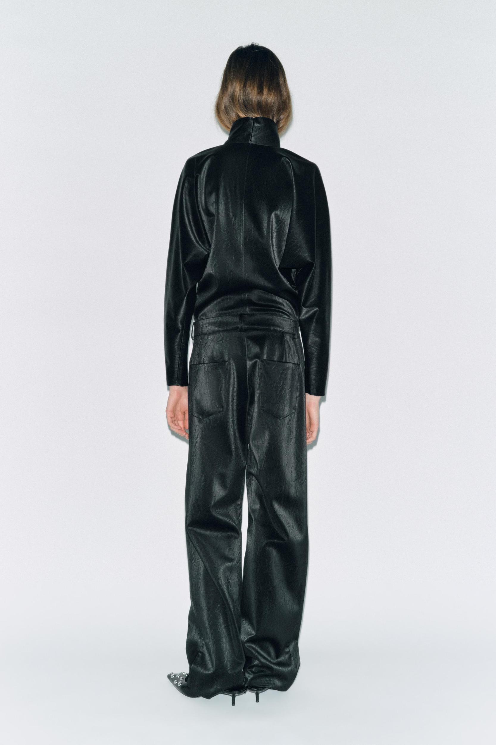 FAUX LEATHER TOP ZW COLLECTION Product Image