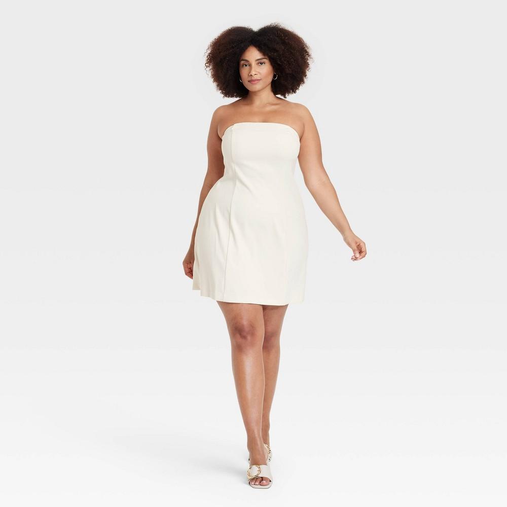 Womens Mini A-Line Dress - A New Day White 24 Product Image