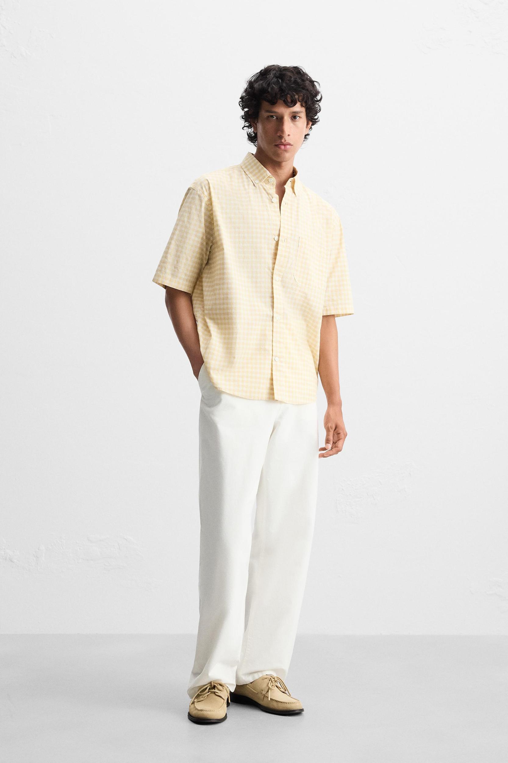RELAXED FIT CHECKERED SHIRT Product Image