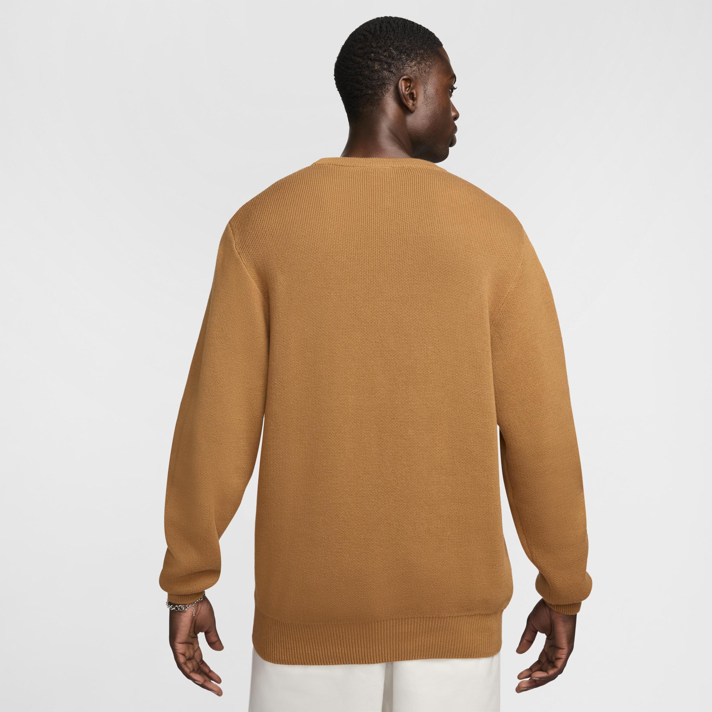 Nike Mens Club Crew Sweater - Flax/White Product Image