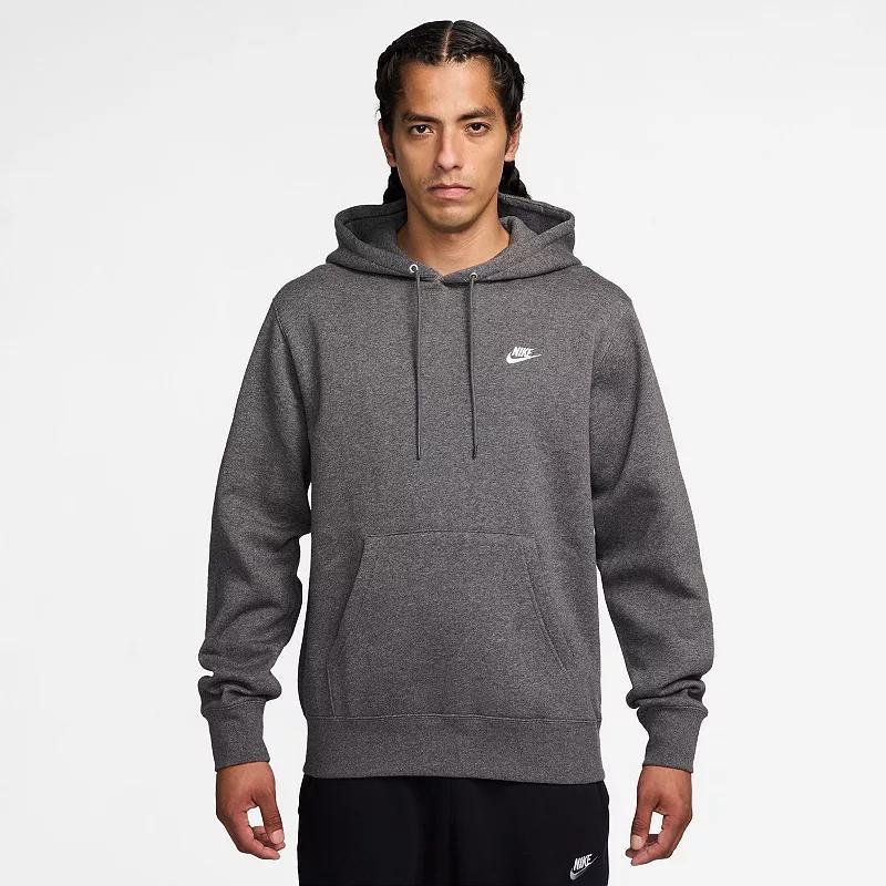 Mens Nike Sportswear Club Fleece Pullover Hoodie Dark Gray Grey Product Image