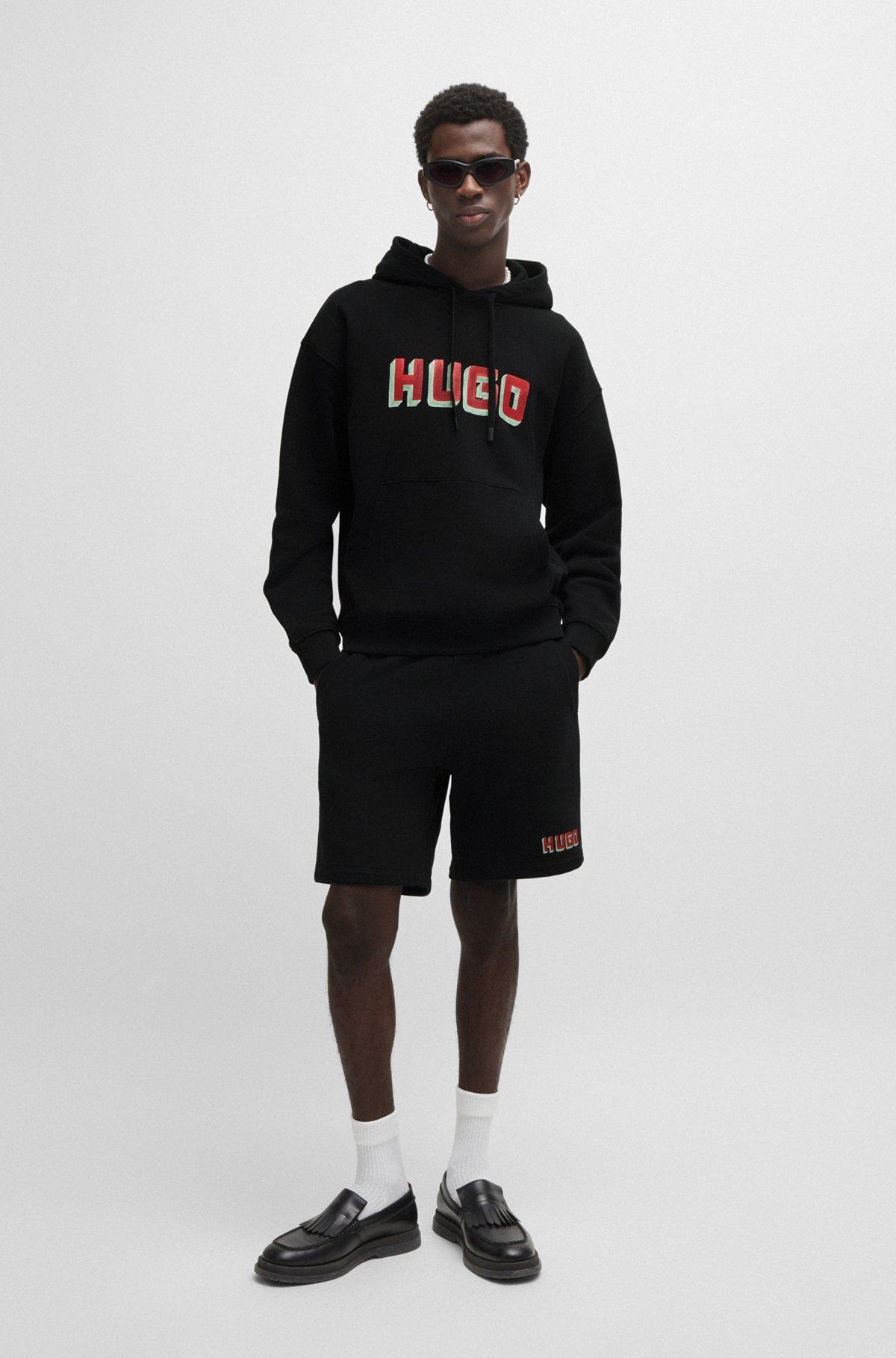 Logo-print hoodie in French-terry cotton Product Image