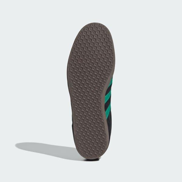 Mens adidas Gazelle Athletic Shoe - Black / Court Green / Gum Product Image