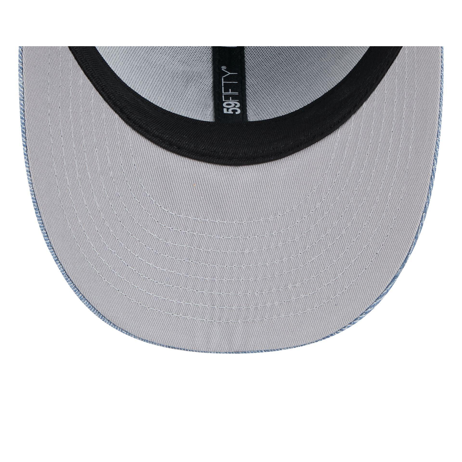 Texas Rangers Hand Stitched Chambray Low Profile 59FIFTY Fitted Hat Male Product Image