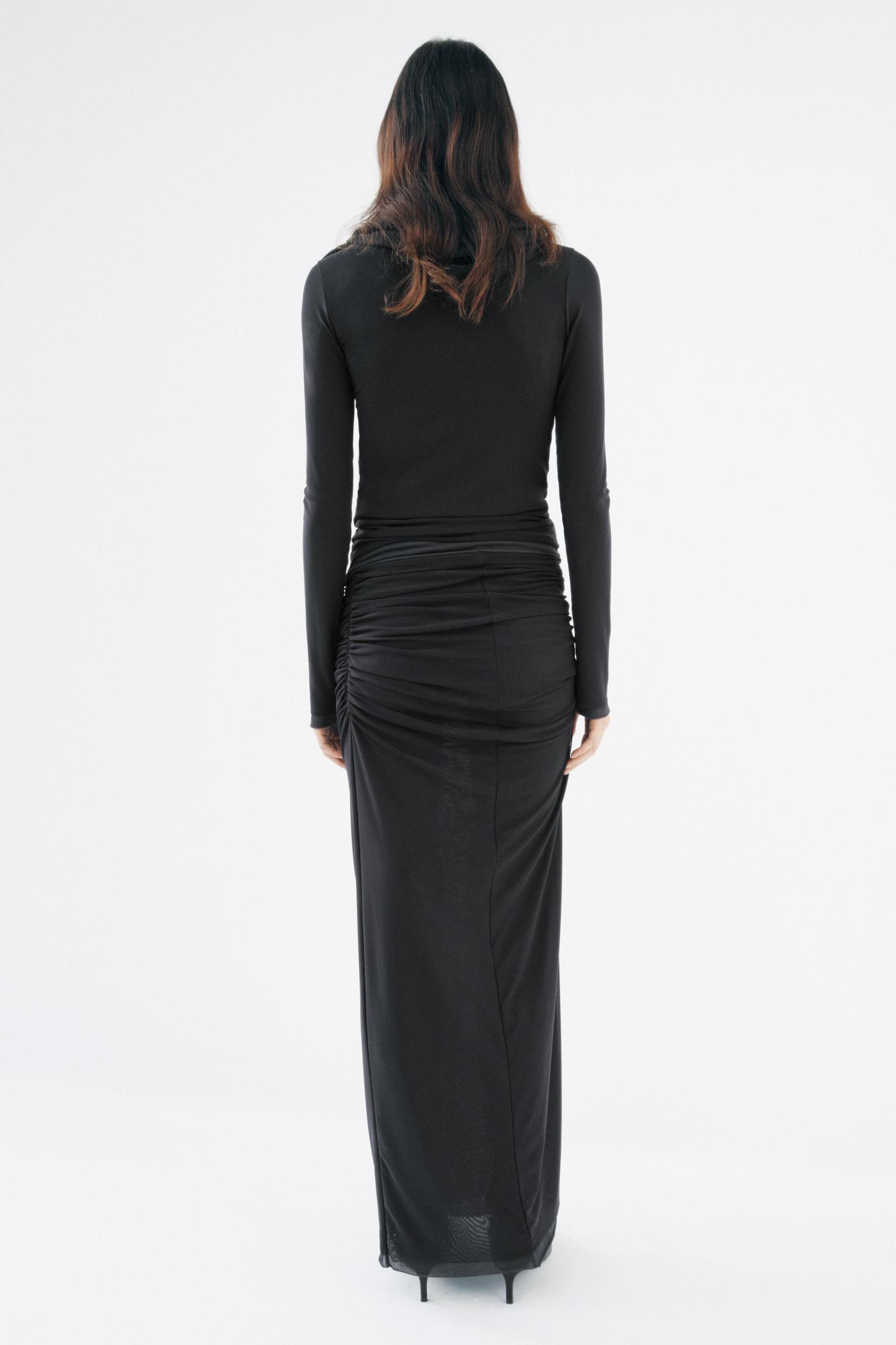 TULLE DRAPED COLLAR TOP Product Image