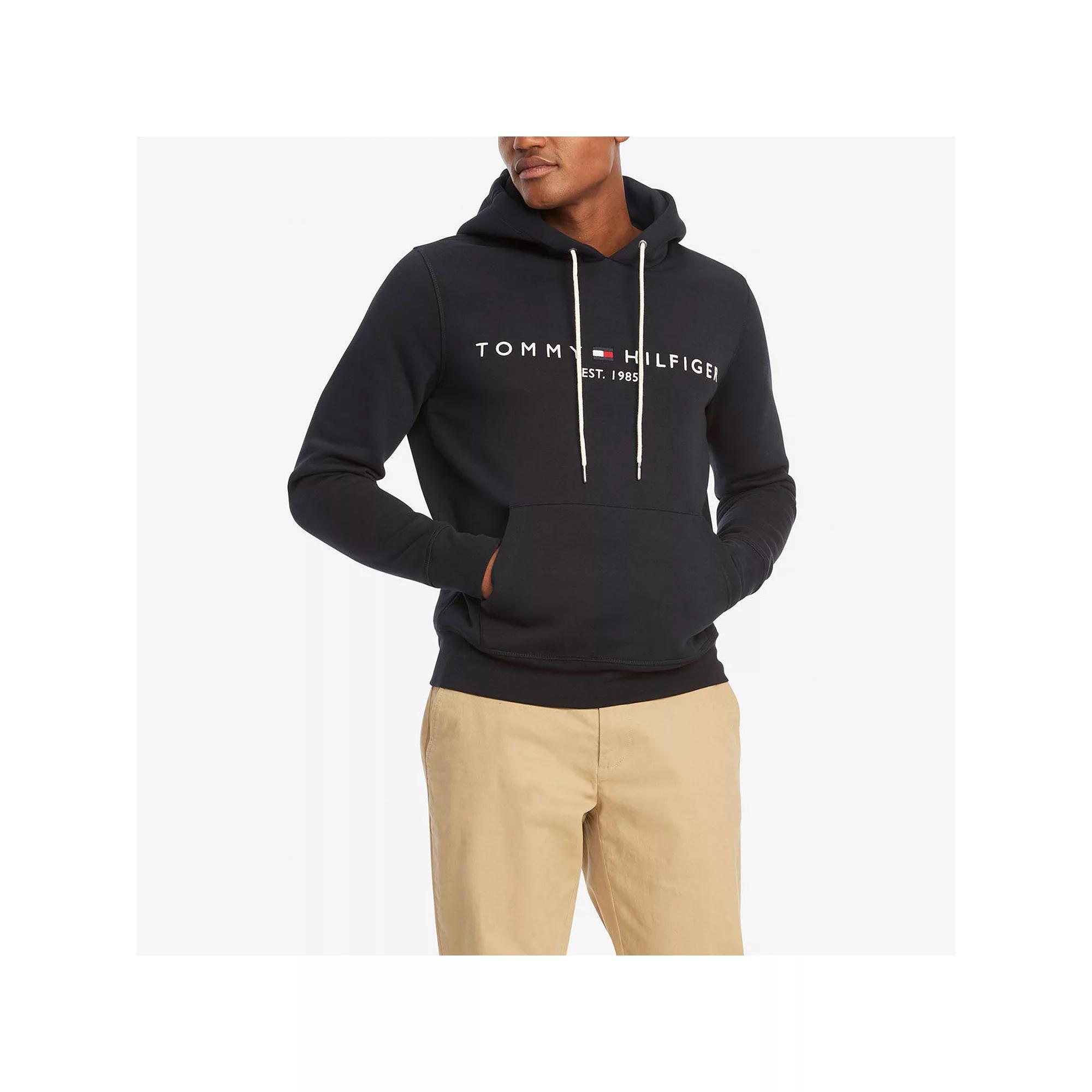 Men's Tommy Hilfiger Embroidered Logo Hoodie, Size: Small, Captain Product Image