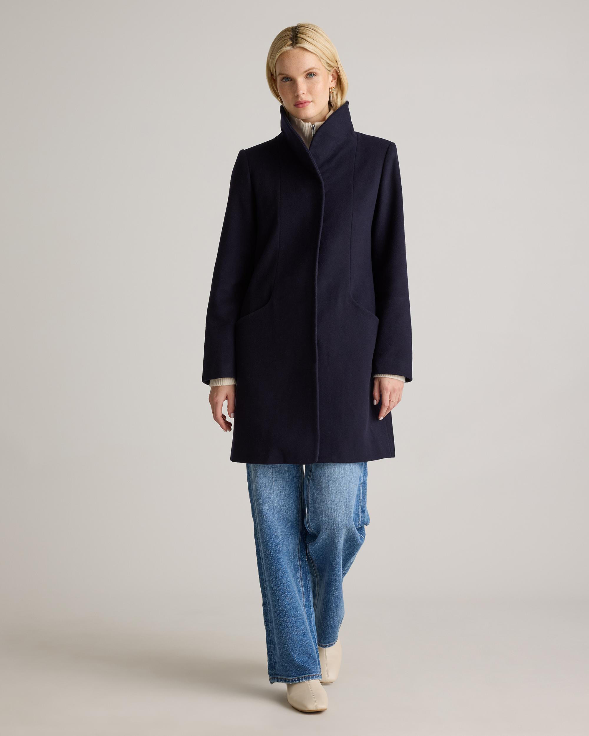 Quince | Women's Italian Wool Cocoon Coat Size XL, Wool/Nylon Product Image