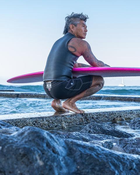 808 Boardshorts - Black Racing Stripes Product Image